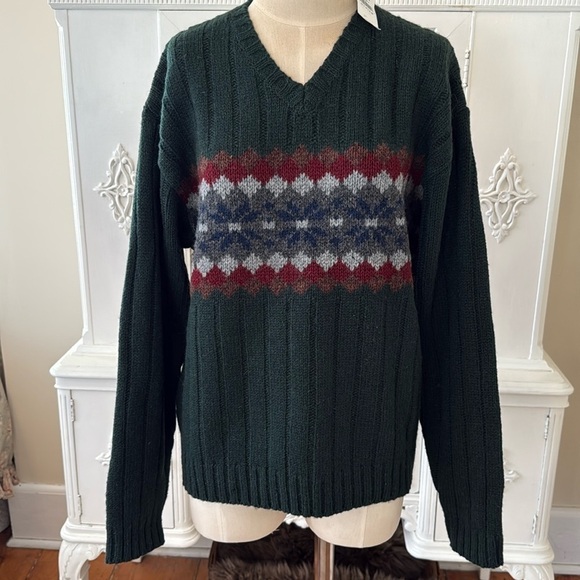 Vintage Gap Shetland Wool V Neck Sweater - Picture 1 of 11
